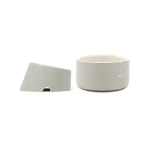 Image of Scruffs Set of 2 Flat Faced Dog Bowls Light Grey