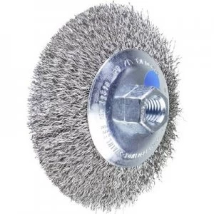 image of PFERD HORSE conical brush unzopft 115 x 30 mm wire thickness 0.35mm With thread M14 43316023