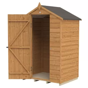 Image of Forest Garden 4 x 3ft Apex Overlap Pressure Treated Windowless Shed