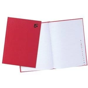Image of 5 Star A4 Manuscript Book Casebound Ruled and Indexed 192 Pages Pack of 5