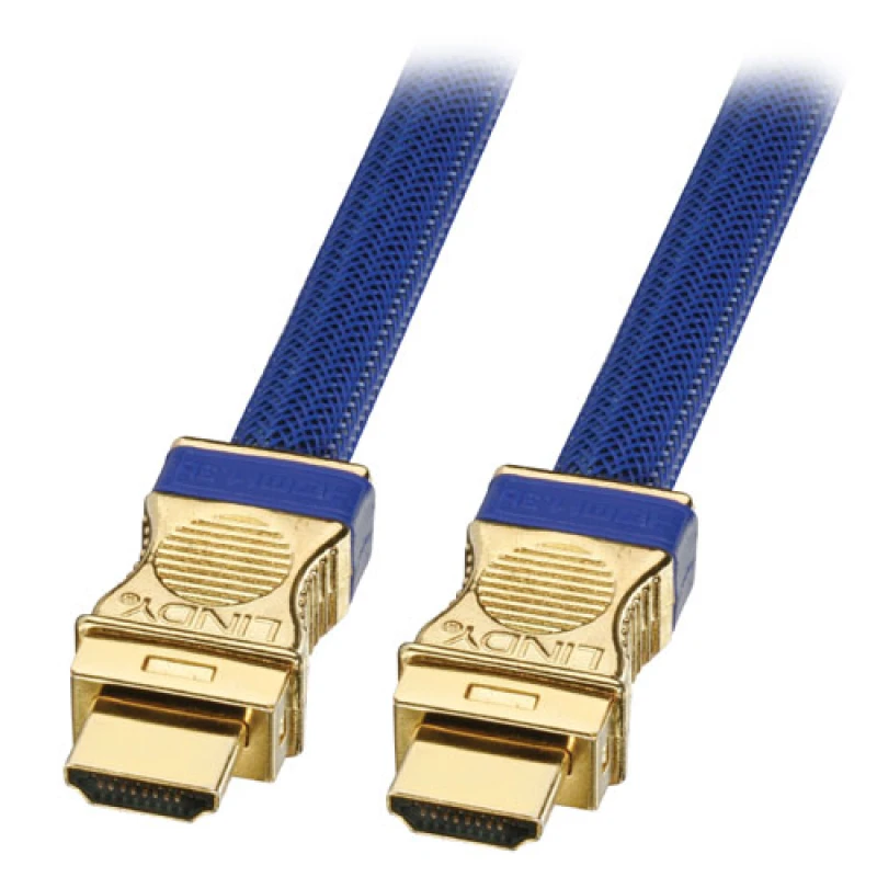 Image of Lindy 0.5m Gold HDMI cable HDMI Type A (Standard) Blue
