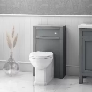 image of 500mm Grey Back to Wall Unit with Traditional Toilet - Avebury