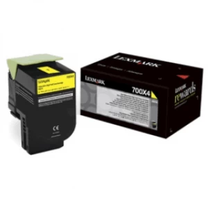 image of Lexmark 70C0X40 Yellow Laser Toner Ink Cartridge