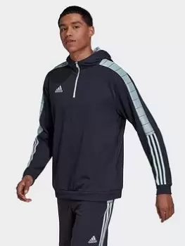Image of adidas Tiro Hoodie, Blue, Size L, Men