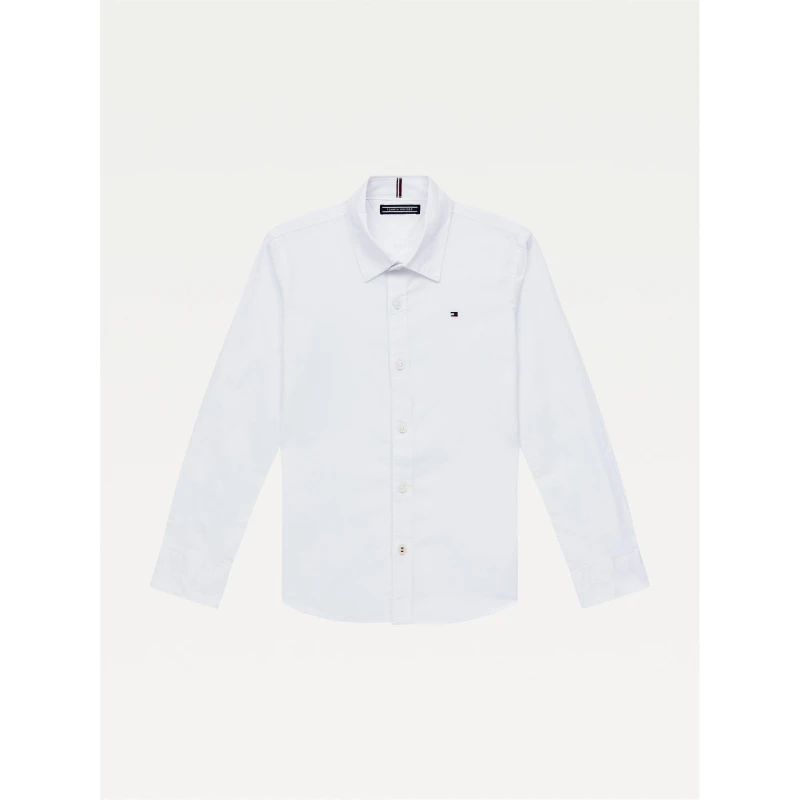 Image of Tommy Hilfiger SOLID STRETCH POPLIN SHIRT L/S - White White One Size