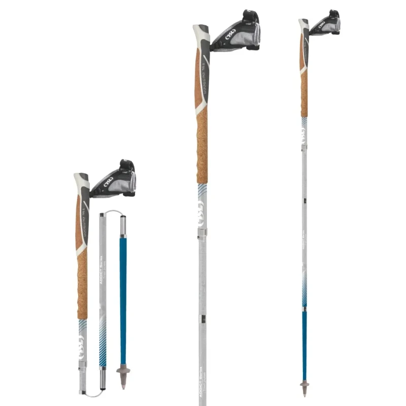 Image of Trail stick TSL Trail Alu 4 Cork Cross Bleu Unisex 105 cm