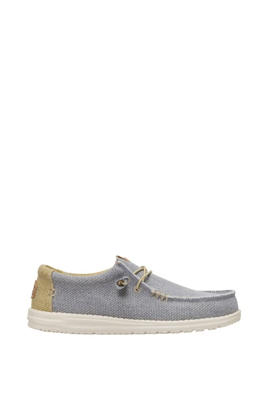 Image of HEYDUDE Mens Wally Braided Slip on Shoe in Grey Size: 8 Grey Male 8