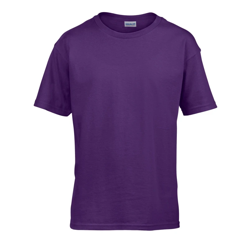 Image of Gildan Childens SoftStyle Ringspun T-Shirt in Purple Size: 12-13 Years Purple Unisex 12-13 Years