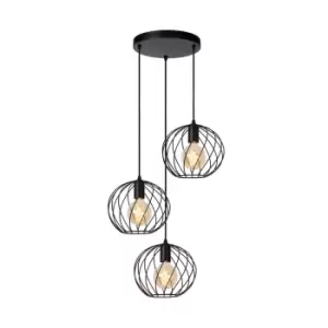 Image of Danza Classic Cluster Pendant Light - Ø50cm - 3xE27 - Black
