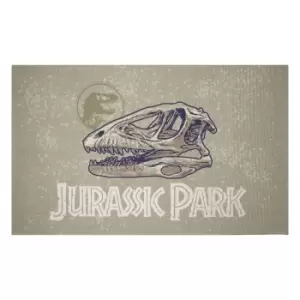 image of Jurassic Park Fossil Head Woven Rug - Small