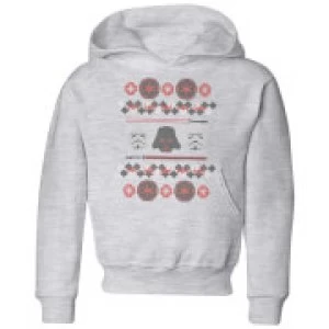 Image of Star Wars Empire Knit Kids Christmas Hoodie - Grey - 11-12 Years