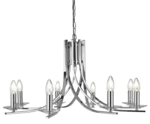 Ascona 8 Light Chandelier Chrome Finish, E14