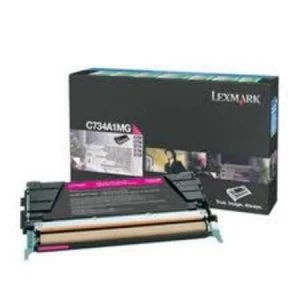 image of Lexmark C734A1MG Magenta Laser Toner Ink Cartridge