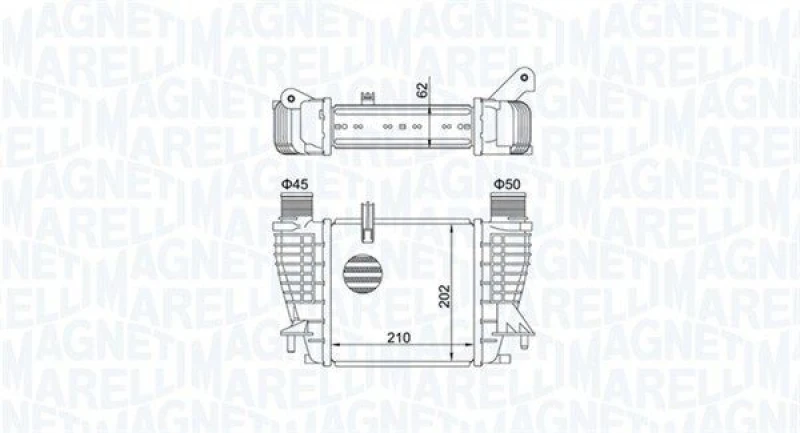 Image of MAGNETI MARELLI Intercooler MAGNETI MARELLI 351319204710