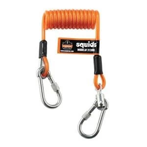 image of Ergodyne Squids 3130M Coiled Cable Lanyard Medium Orange EY3130M