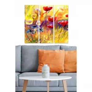 Image of MDF1026010 Multicolor Decorative MDF Painting (3 Pieces)