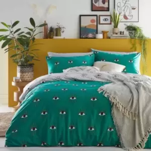 Image of Furn. Theia King Duvet Cover Set Cotton Polyester Jade