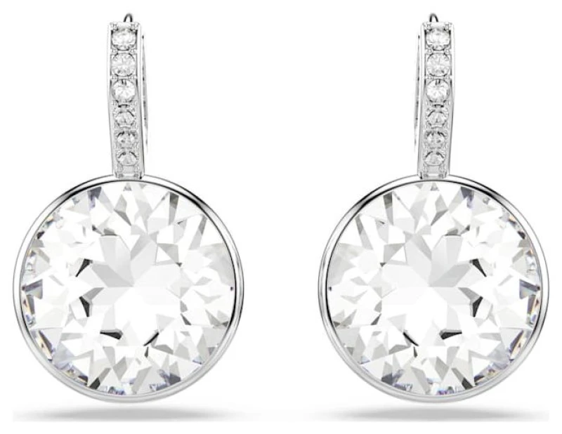 Image of Swarovski 5731149 Millenia Drop Earrings Round Cut, White, Jewellery