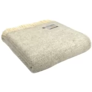 Image of Tweedmill Textiles - Tweedmill Lifestyle Beehive Throw/ Blanket - Grey - 150x183cm - 100% New Pure Wool - Made in uk - Grey