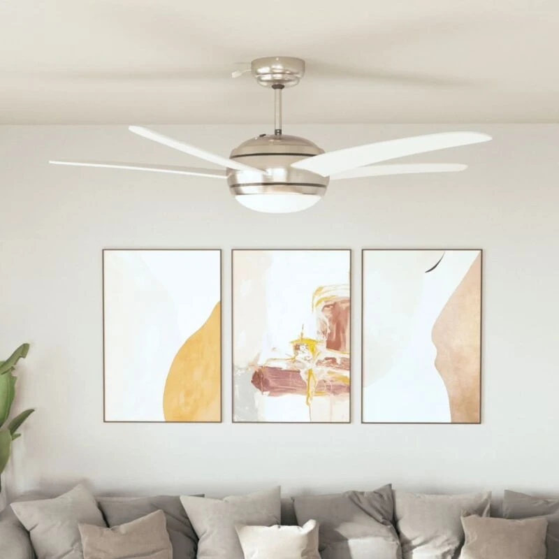 Image of VIDAXL Ornate Ceiling Fan with Light 128cm White Vidaxl 50538