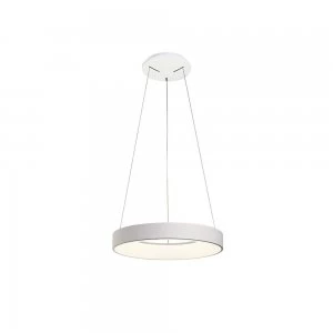 Image of Dimmable Ring Ceiling Pendant 45cm Round 30W LED 3000K, 2100lm, White