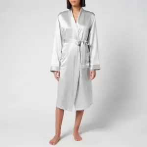 image of Lunar Silk Robe - Moonlight Grey - S-M