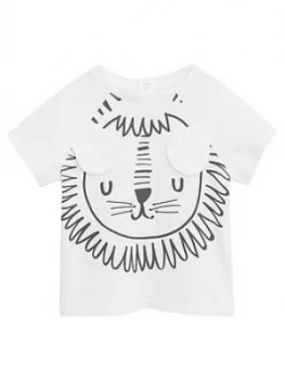 image of Mango Baby Boys Lion Tshirt - White