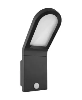 Image of Ledvance 12W LED Outdoor Facade Edge Grey IP54 With Sensor - Warm White - OFE30AS-074798