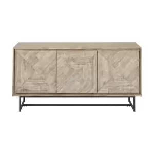 Image of Olivia's Martha Acacia Wood 3 Door Sideboard