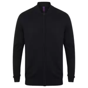 Image of Henbury Unisex Knitted Bomber Jacket (3XL) (Navy)
