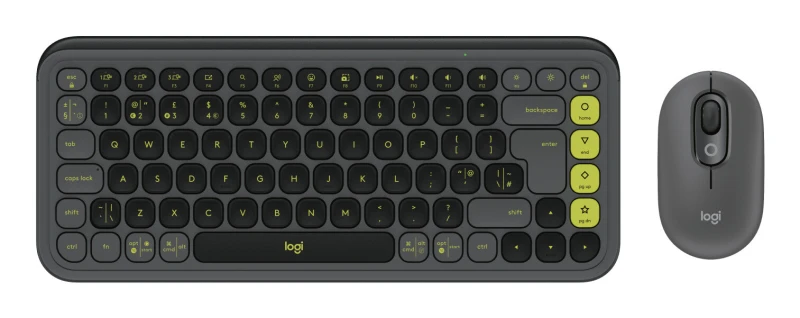 Image of Logitech Pop Icon Combo Wireless Keyboard & Mouse Set - Graphite 5099206127807