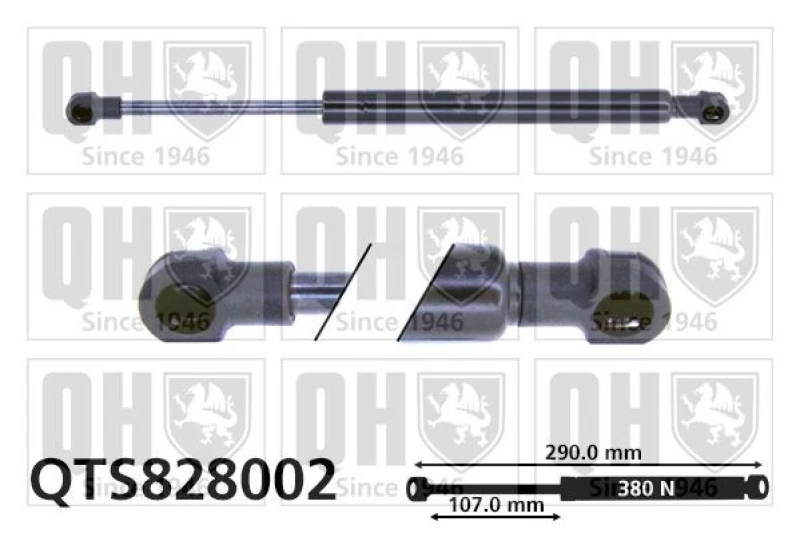 Image of QUINTON HAZELL Tailgate strut QUINTON HAZELL QTS828002