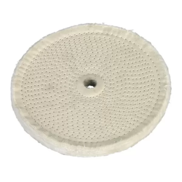 Image of Genuine SEALEY BG200BW Buffing Wheel Ø200 x 16mm 16mm Bore Fine