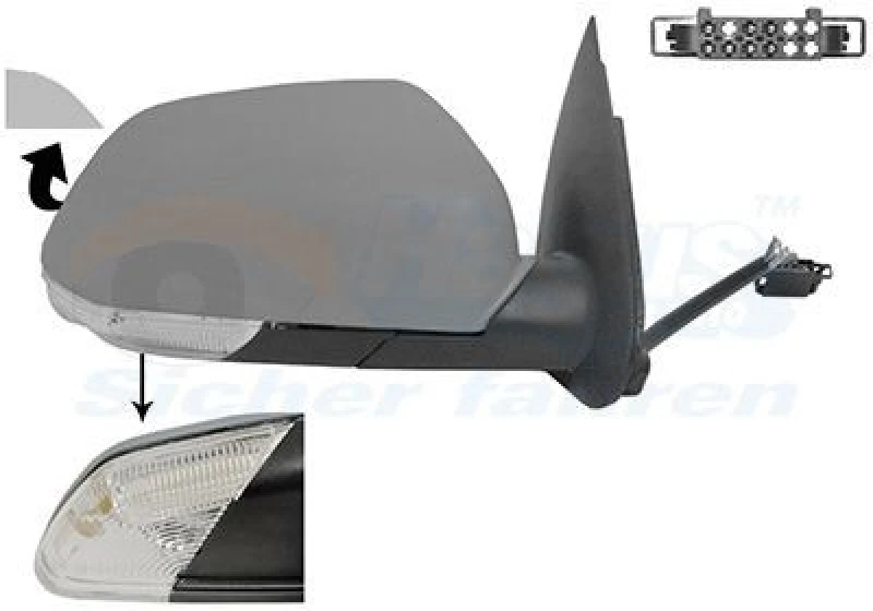 Image of VAN WEZEL Wing mirror VAN WEZEL 7622828