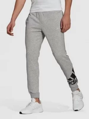 Image of adidas Bos Fleece Pant, Grey Heather/Black, Size 2XL, Men