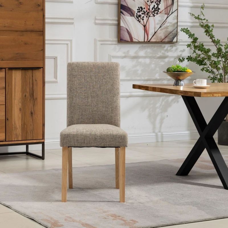 Image of Artemis Home Maiolo Fabric Dining Chairs - Set of 2 in Brown Brown Unisex