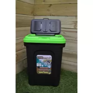 image of 3 Pack 30 Litre Plastic Cat / Dog / Pet or Bird Food Storage Tub / Container