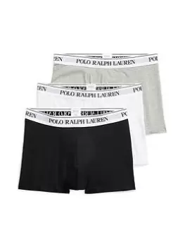 image of Polo Ralph Lauren 3 Pack Trunks, Grey/Black/White Size M Men