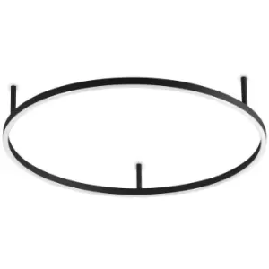 Image of Ideal Lux Oracle Ring Integrated LED Semi Flush Light Black 70cm 3000K