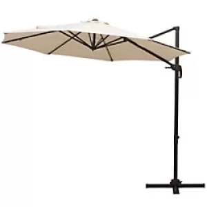 Image of Outsunny Sun Umbrella 840-126 Aluminum, Steel, Polyester Beige
