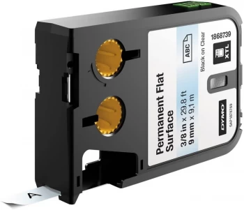 Image of Dymo 1868739 Black On Clear Label Tape 9mm x 9.1m