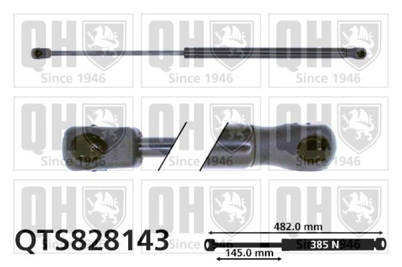 Image of QUINTON HAZELL Bonnet strut QUINTON HAZELL QTS828143
