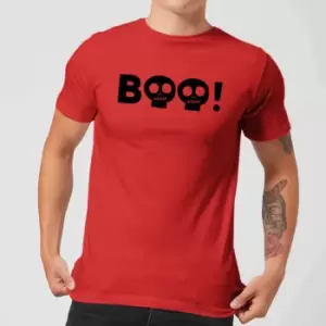 Image of Boo! Mens T-Shirt - Red - L