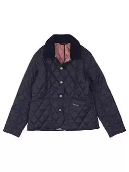 Barbour Girls Light Weight Liddesdale Quilt Jacket - Navy