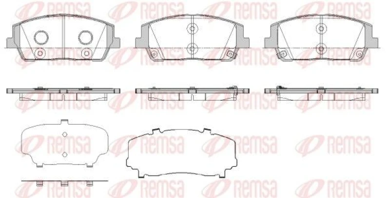 Image of REMSA Brake pad set REMSA 1880.02
