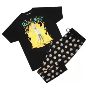 Image of Rick and Morty Short Sleeve Pyjama Set - Black