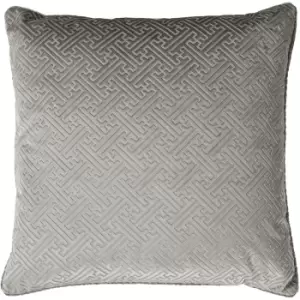 image of Paoletti Florence Cushion Cover (One Size) (Silver)