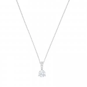 image of Swarovski Solitaire |Rhodium plated |White Classic Jewellery