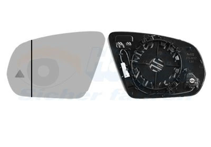 Image of VAN WEZEL Wing mirror glass VAN WEZEL 2956835