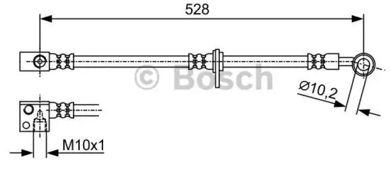 Image of Bosch 1 987 481 975 Brake Hose Brake Hose (83)